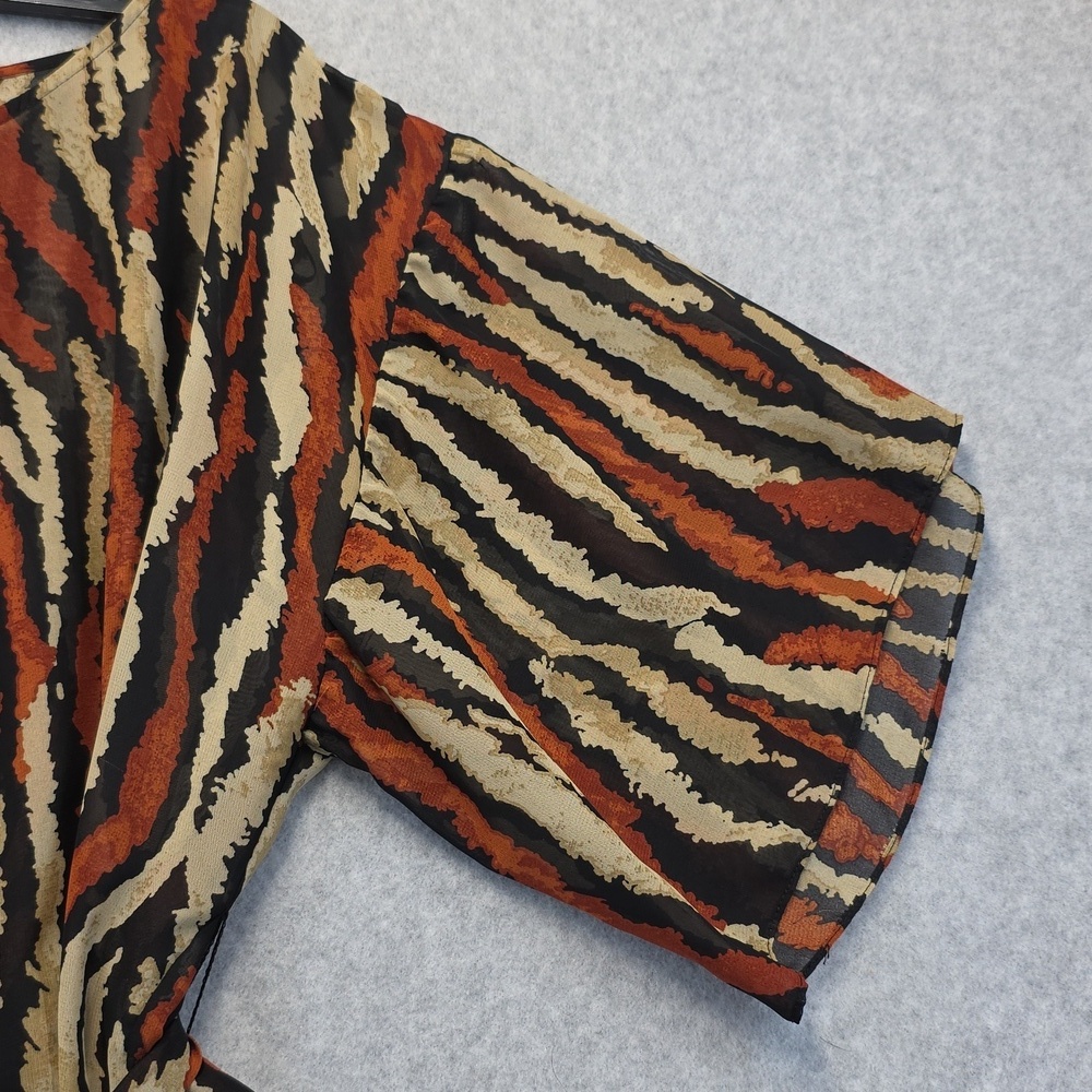 Allison Taylor Multicolor Patterned Shear Blouse - Picture 4 of 8
